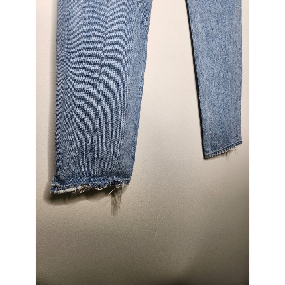 AGOLDE Fen High Rise Relaxed Taper Jeans Size 28 Distressed Denim Button Fly - Picture 7 of 10